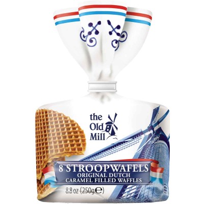 The Old Mill Stroopwafels 8pc in TieTop Bag 