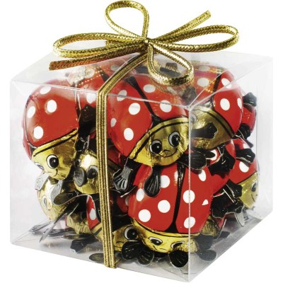 Riegelein Lady Bugs in Acetate Cube Box 