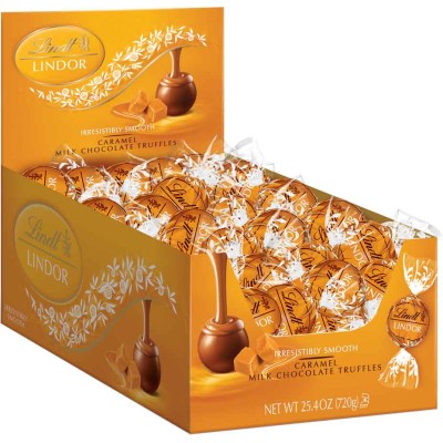 Lindt Milk Chocolate Caramel Lindor Truffles Display