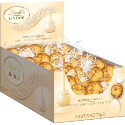 Lindt White Chocolate Lindor Truffles Display