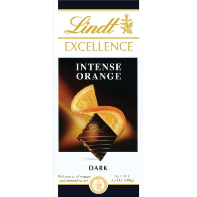 Lindt Excellence Dark Chocolate Intense Orange Bar