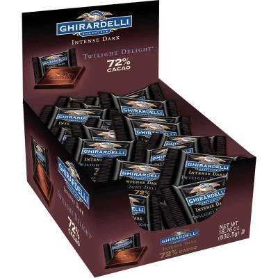 Ghirardelli Intense Dark 72% Cacao Chocolate Caddy Squares