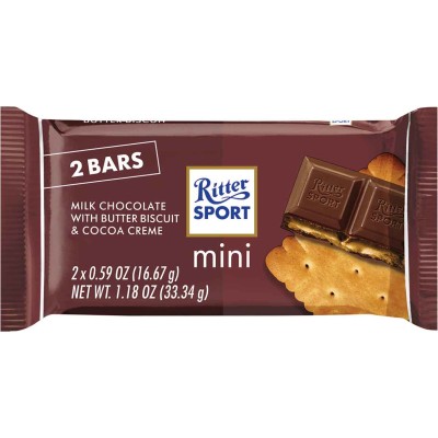 Ritter Sport Milk Chocolate Butter Biscuit 2pk Mini
