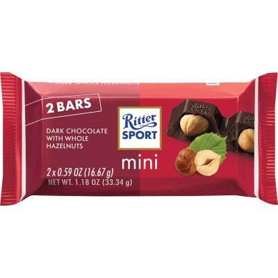 Ritter Sport Dark Chocolate Whole Hazelnuts 2pk Mini