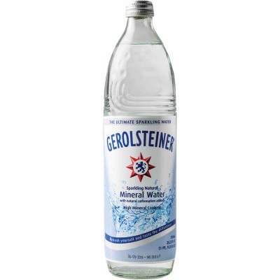 Gerolsteiner Sparkling Mineral Water Glass Bottles