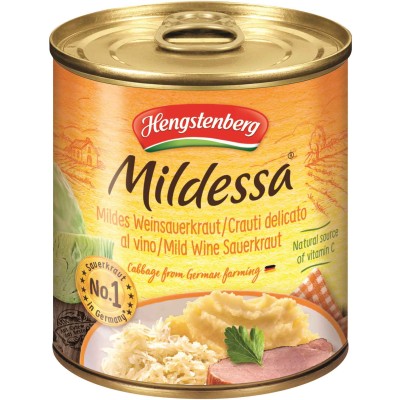 Hengstenberg Mildessa Bavarian Wine Sauerkraut Tin
