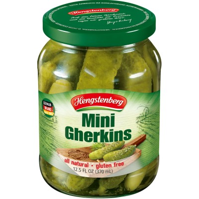 Hengstenberg Mini Crunchy Gherkins in Jar
