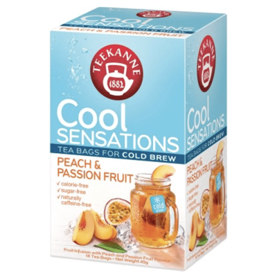 Teekanne Cool Sensation Peach Passionfruit Tea 18 Count 