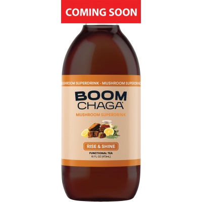 BOOM Chaga Functional Tea Rise & Shine Glass Bottle