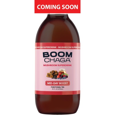 BOOM Chaga Functional Tea Mid-Day Boost Glass Bottle