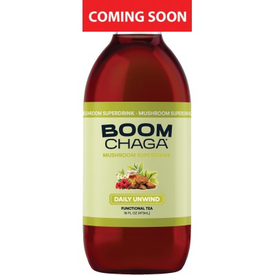 BOOM Chaga Functional Tea Daily Unwind Glass Bottle
