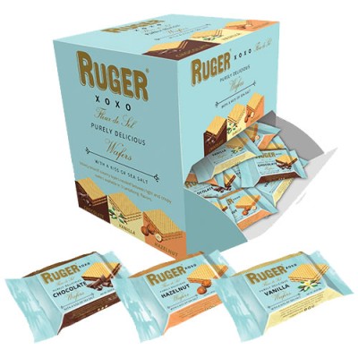 Ruger Austrian XOXO Assorted Mini Wafers with Sea Salt Display