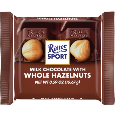 Ritter Sport Milk Chocolate Whole Hazelnuts 2pk Mini