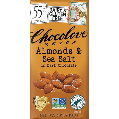 Chocolove Almonds & Sea Salt in Dark Chocolate Bar