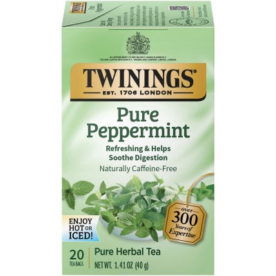 Twinings of London Pure Peppermint Tea 20 Count