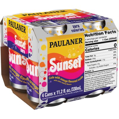 Sunset Zero Orange Cola 4pk