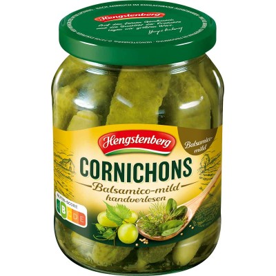 Hengstenberg Cornichons Balsamico Vinegar Mild in Jar