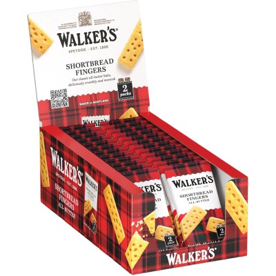 Walkers 2 Pack Shortbread Cookie Fingers Display