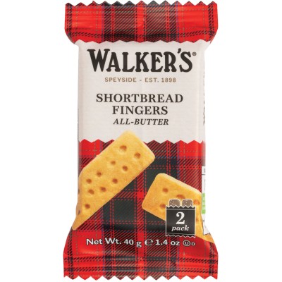 Walkers 2 Pack Shortbread Cookie Fingers Display