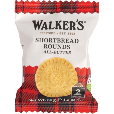 Walkers 2 Pack Shortbread Cookie Rounds Pack Display