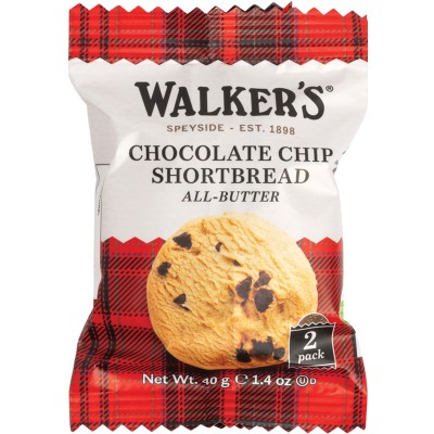 Walkers 2 Pack Chocolate Chip Shortbread Display