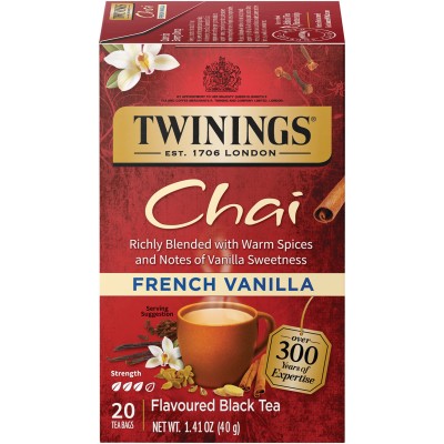 Twinings of London French Vanilla Chai Tea 20 Count