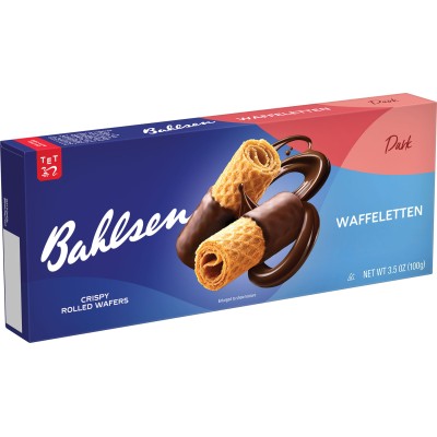 Bahlsen Waffeletten Dark Chocolate Wafer Rolls Cookie Box