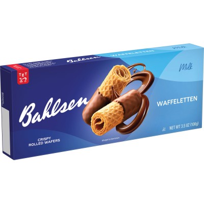 Bahlsen Waffeletten Milk Chocolate Wafer Rolls Cookie Box