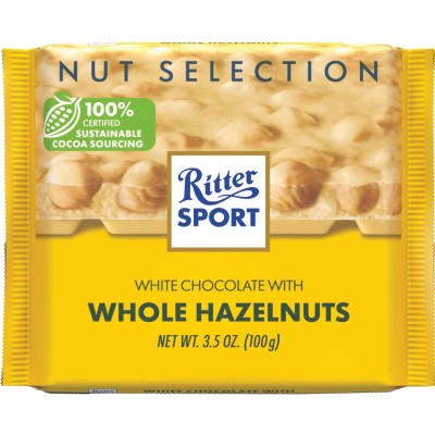 Ritter Sport White Chocolate Whole Hazelnuts Bar