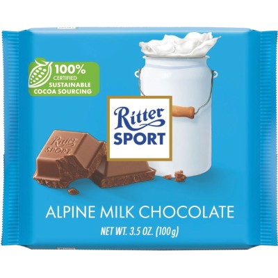 Ritter Sport Alpine Milk Chocolate Bar 