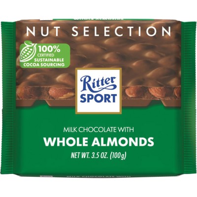 Ritter Sport Whole Almonds Milk Chocolate Bar