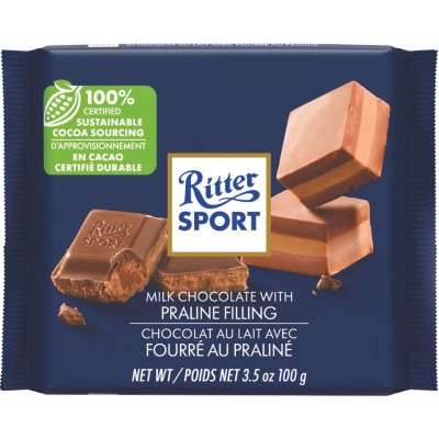 Ritter Sport Nougat Praline Milk Chocolate Bar 