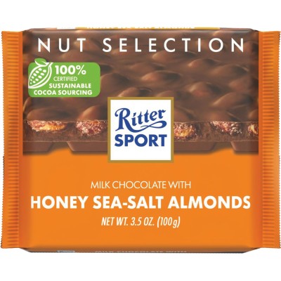Ritter Sport Milk Chocolate with Honey Salted Almonds Bar