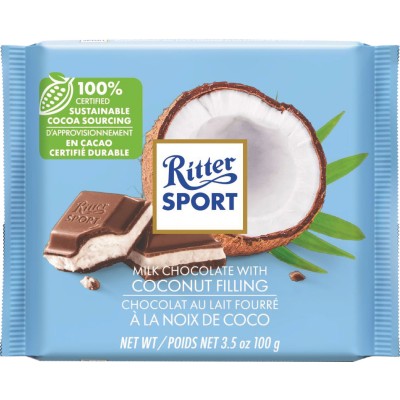 Ritter Sport Coconut & Milk Chocolate Bar