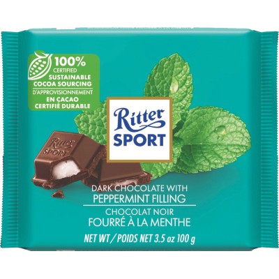 Ritter Sport Dark Peppermint Chocolate Bar