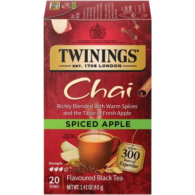 Twinings of London Spiced Apple Chai Tea 20 Count 