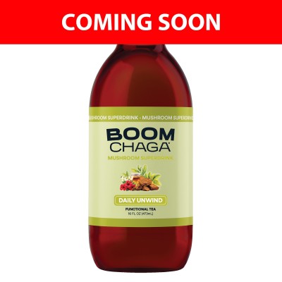 BOOM Chaga Functional Tea Daily Unwind Glass Bottle