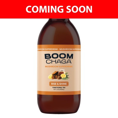 BOOM Chaga Functional Tea Rise & Shine Glass Bottle