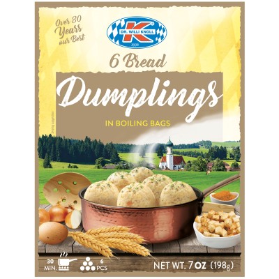 Dr Willi Knoll 6 Bread Dumplings in Boiling Bags