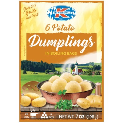 Dr Willi Knoll 6 Potato Dumplings Halb & Halb in Boiling Bags