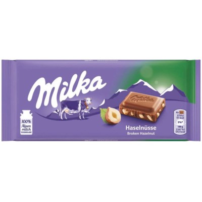 Milka Crushed Hazelnut Chocolate Bar