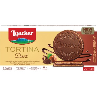 Loacker Tortina Dark Chocolate 