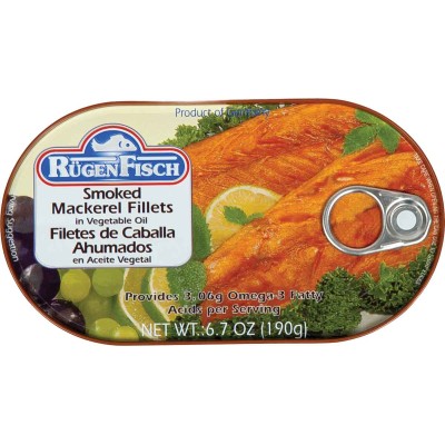 RugenFisch Smoked Mackerel in Vegetable Oil in Tin