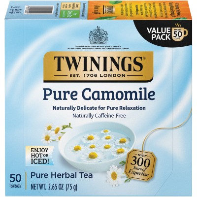 Twinings of London Pure Camomile Tea 50 Count