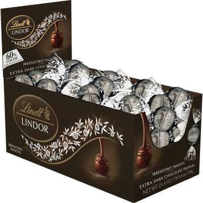 Lindt Lindor 60% Extra Dark Chocolate Truffles in Display