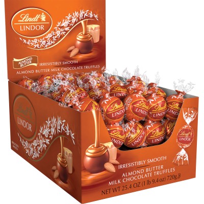 Lindt Lindor Almond Butter Chocolate Truffles in Display