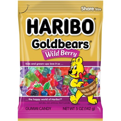 Haribo Wild Berry Gold Bears Gummies in Bag