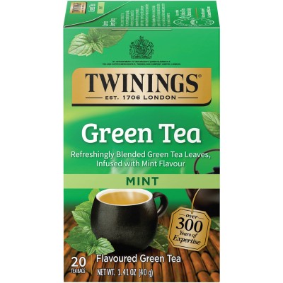 Twinings of London Mint Green Tea 20 Count