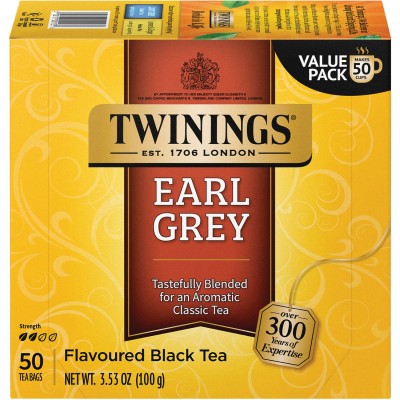 Twinings of London Earl Grey Tea 50 Count 