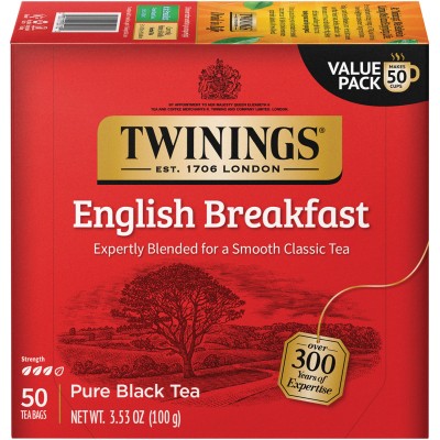 Twinings of London English Breakfast Tea 50 Count